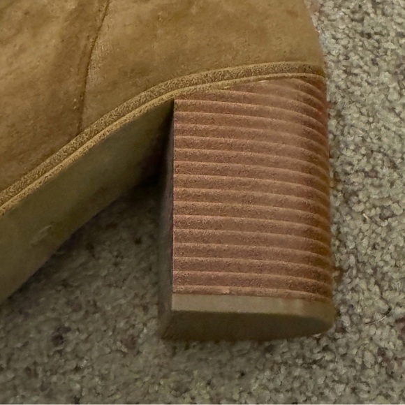 Lulu’s x Matisse Spirit Fawn Pointed Toe Camel Suede Ankle Block Heel Boots NWOT - Picture 11 of 15